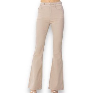 Judy Blue Serenity High Rise Tummy Control Flares in Khaki Size 9/29